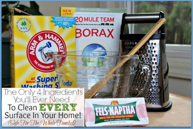 Make the Best Laundry Detergent with the only 4 Ingredients You will Ever need to clean every surface in your Home{Safe For The Whole Family}